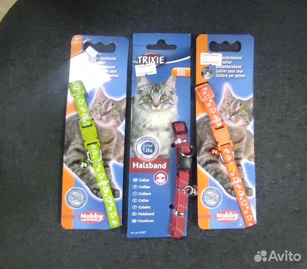 Шлейка-поводок, ошейник для кошек и собак
