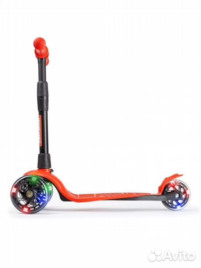 Самокат детский baby (светящиеся колеса) красный