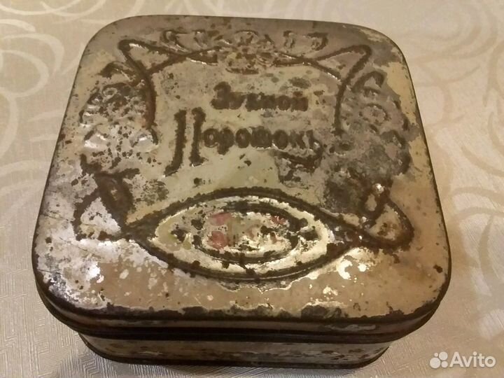 Коробка жесть (до 1917г) зубной порошок; коробка ж
