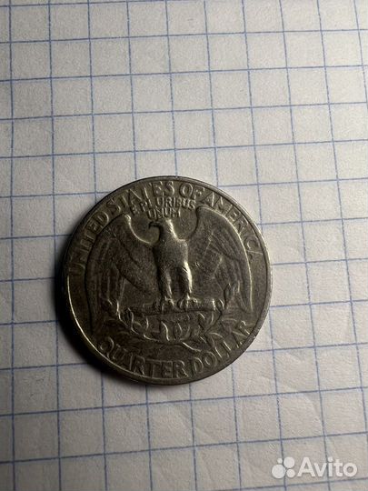 Монета Liberty 1966 года Перевëртыш ouarter dollar