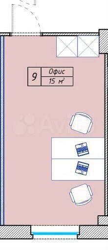 Свободного назначения, офис, 15 м²