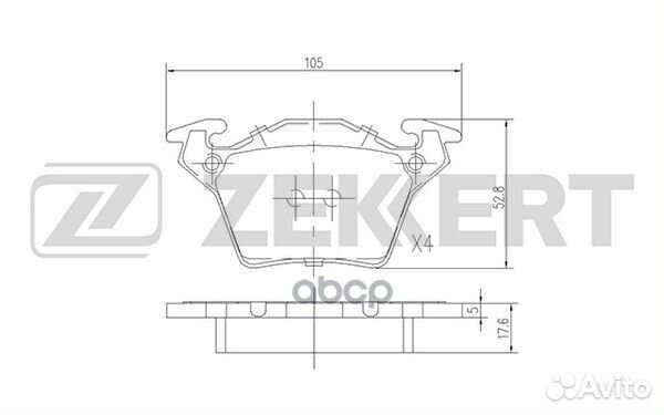 Колодки торм. диск. задн. MB V-Class (638/2) 96