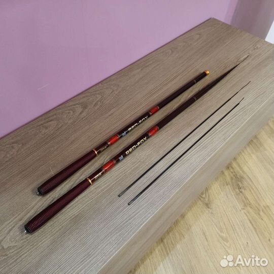 Удочка телескопическая 6,3 м легкая. Red-fox