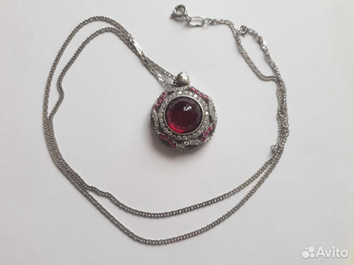Интересный кулон с цепочкой серебро 925 пробы