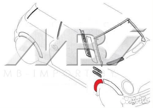 Молдинг крыла переднего правого Mini Cooper R50