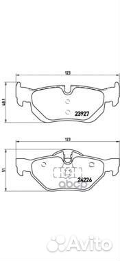 Колодки тормозные дисковые зад P06038 Brembo