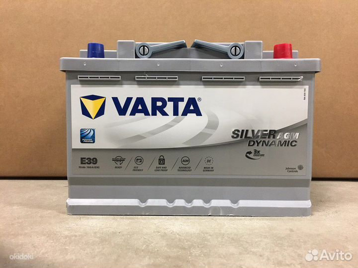 Аккумулятор varta AGM (гелевый) 70 А/ч. Доставка