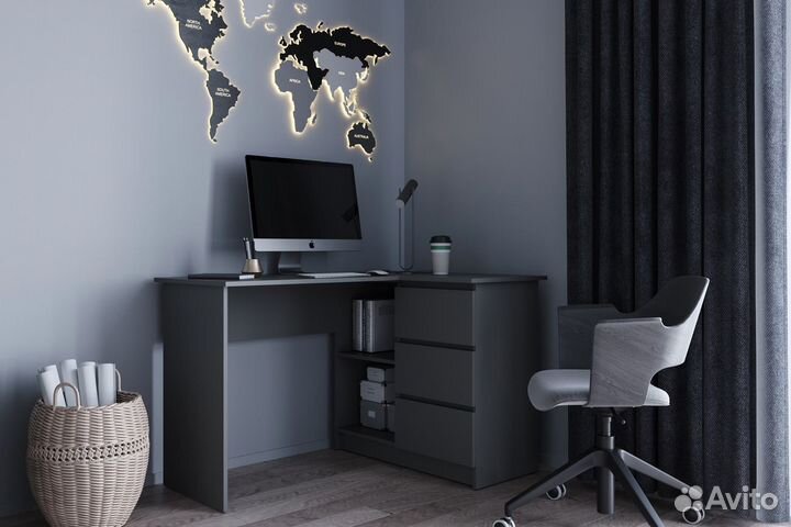 Компьютерный стол IKEA новый белый и графит