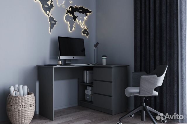 Компьютерный стол IKEA новый белый и графит