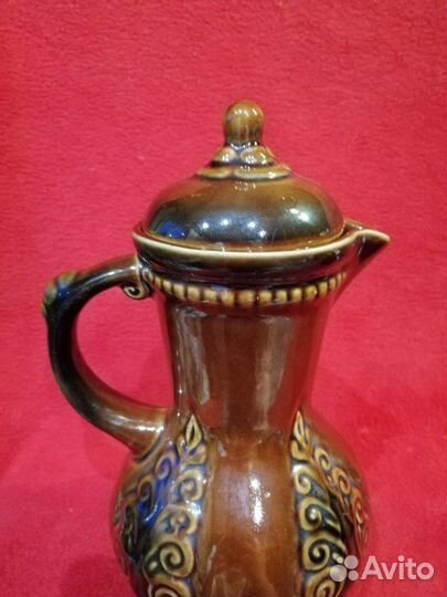 Кувшин керамический советский с крышкой