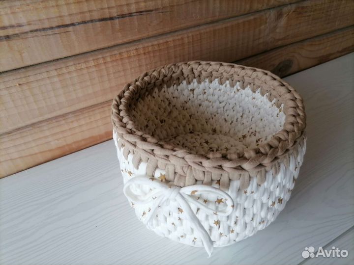 Корзина интерьерная из хлопка