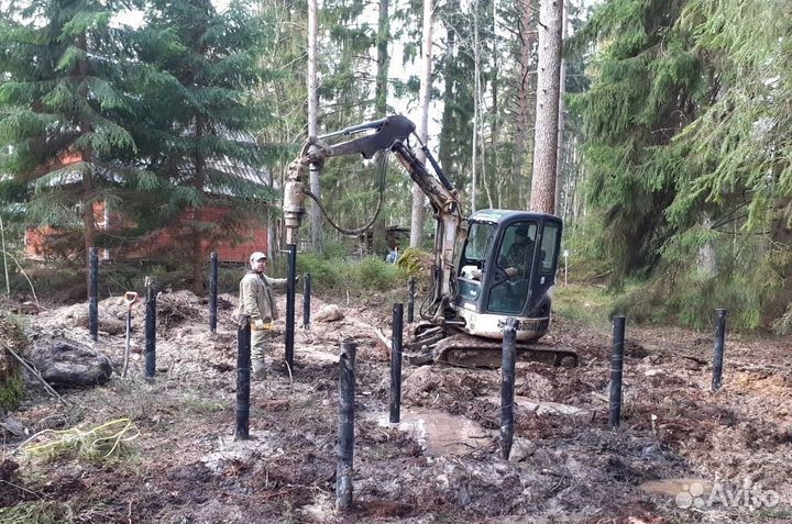 Винтовые сваи под ключ Фундамент на винтовых сваях