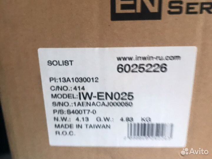 Корпус пк с бп (inwin ENR025BL 400W) новый