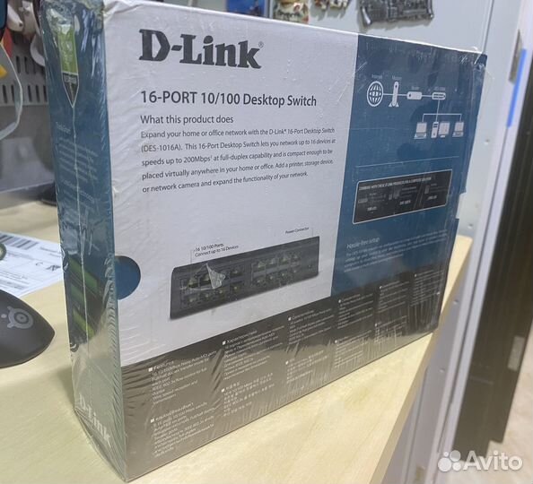 Коммутатор d-link 16-port 10/100 desktop switch
