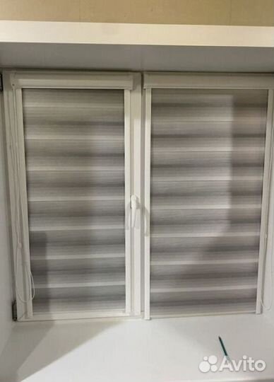 Рулонные шторы зебра в коробе рзк-5337