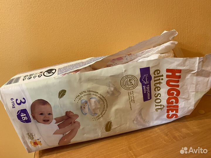 Подгузники трусики Huggies elite soft 3 6-11кг нач