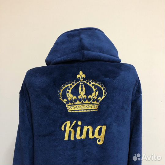 Плюшевый халат с именной вышивкой на заказ