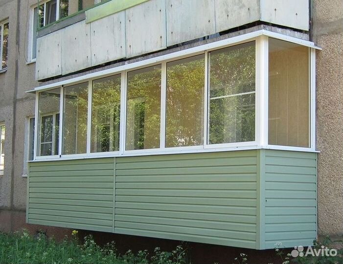 Пластиковый балкон с установкой