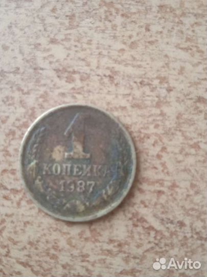 Монета из СССР копейка