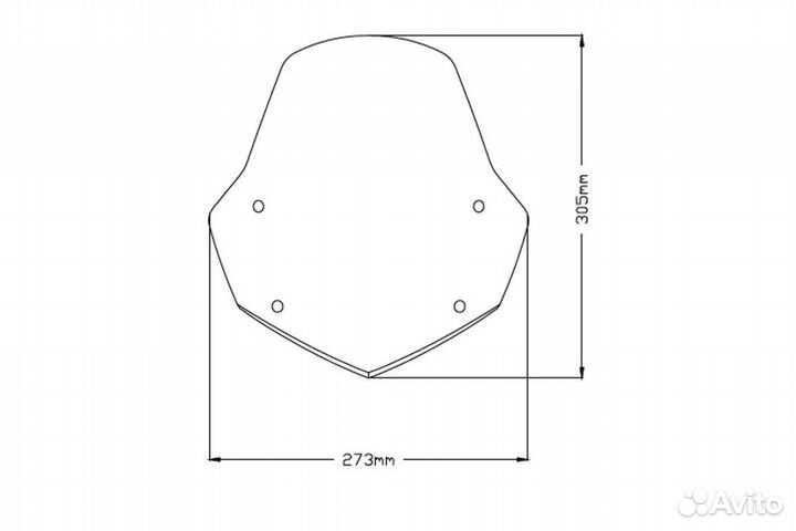 Ветровое стекло Puig для Aprilia Shiver 900 / 750