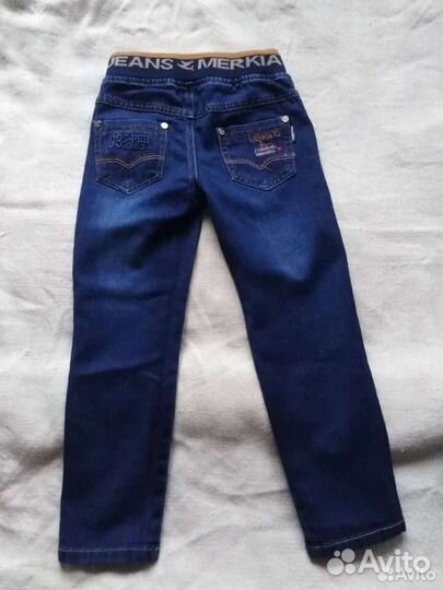 Летние джинсы на мальчика 4-6 лет