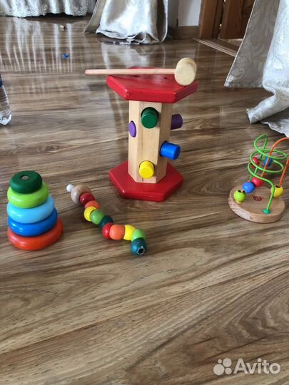 Деревянные игрушки пакетом