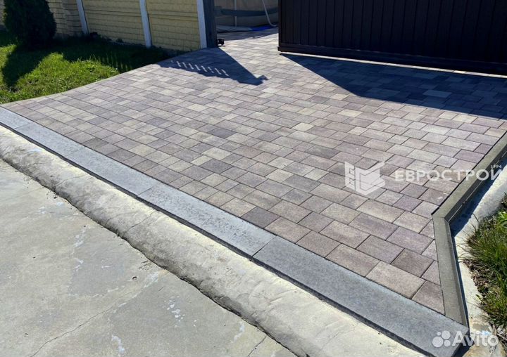 Тротуарная плитка, брусчатка, бордюры