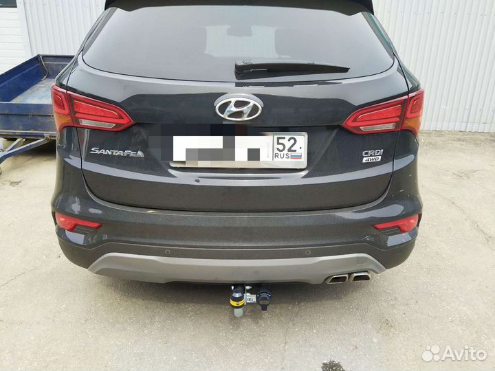 Фаркоп на Hyundai Santa Fe 2012-2018 с оцинк.шаром