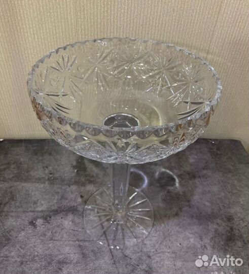 Вазы конфнтниця цветное стекло хрусталь СССР