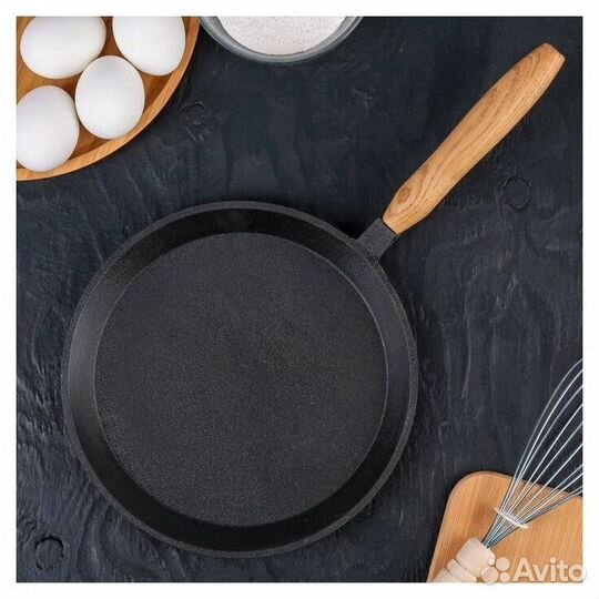 Сковорода чугунная для блинов 24 см Камская посуда