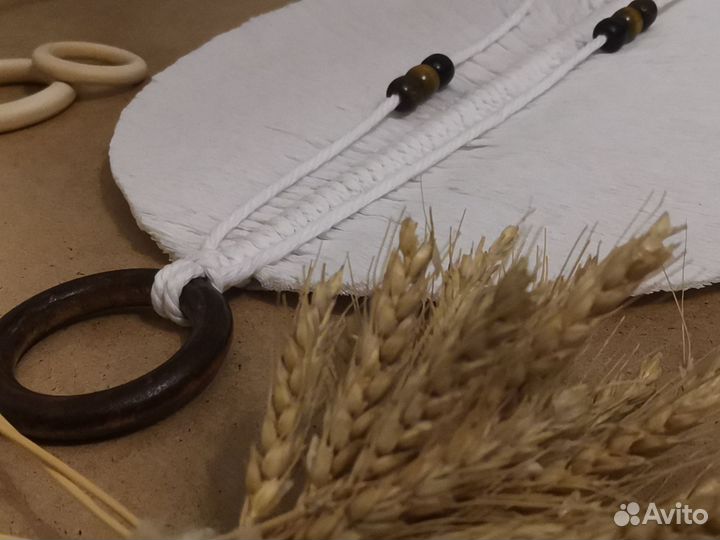 Панно лист макраме