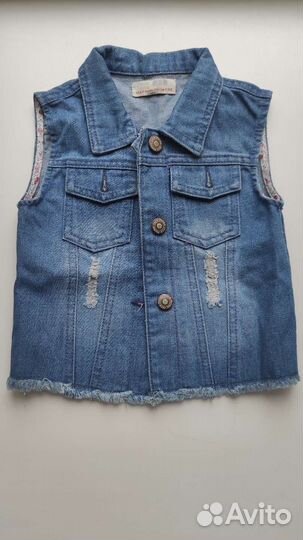 Джинсовая жилетка