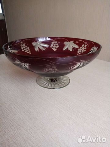 Ваза для фруктов на ножке СССР