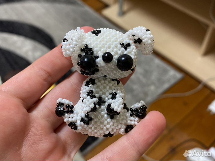 Амигуруми из бисера долматинец