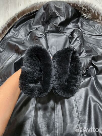 Дубленка натуральная женская с капюшоном