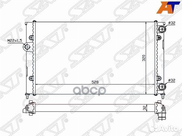 Радиатор Volkswagen Golf 91-99 ST-01-0017 Sat