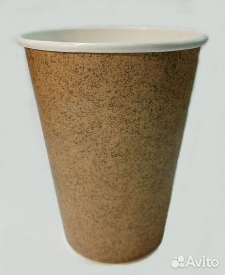 Стакан бум для горяч. напитков Крафт (Песок) 350мл