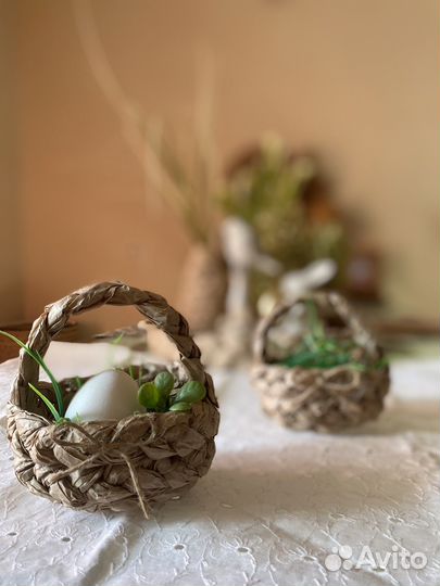 Корзина плетеная, пасхальная, сувенирная