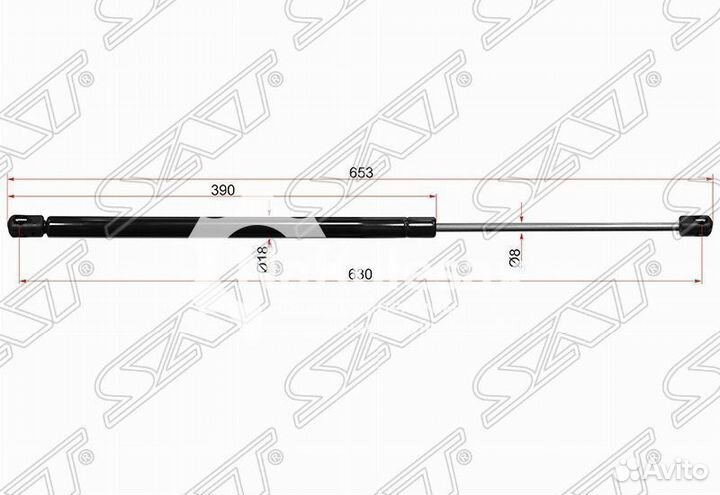 Амортизатор крышки багажника porsche cayenne 11-17