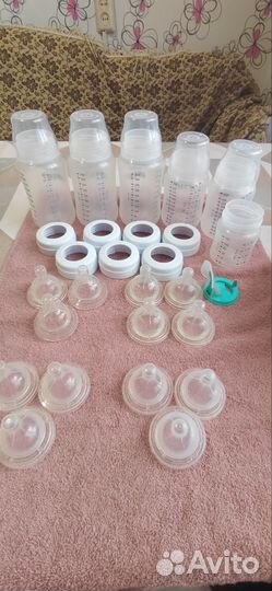 Набор Avent. Бутылочки, соски, стерилизатор