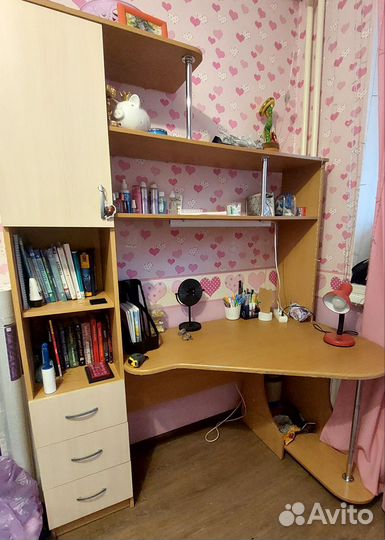 Школьный стол со шкафом