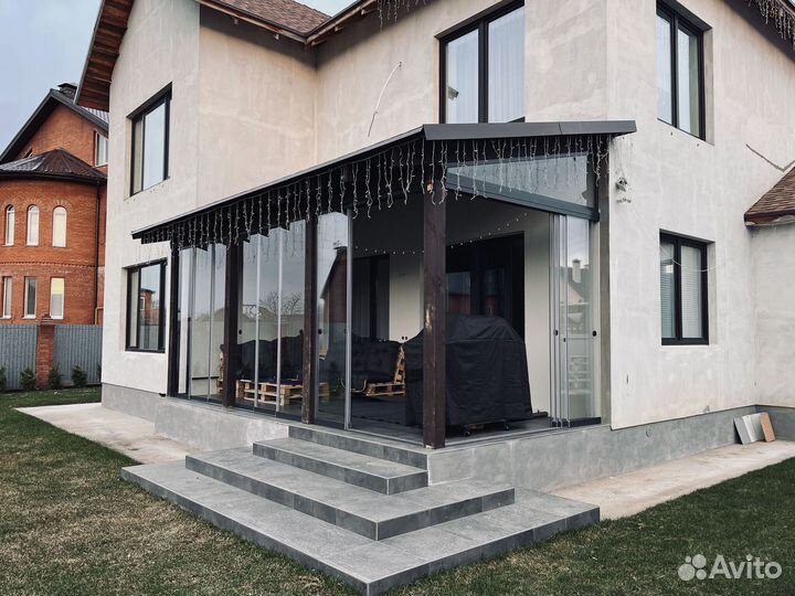 Фасадное остекление (безрамное)