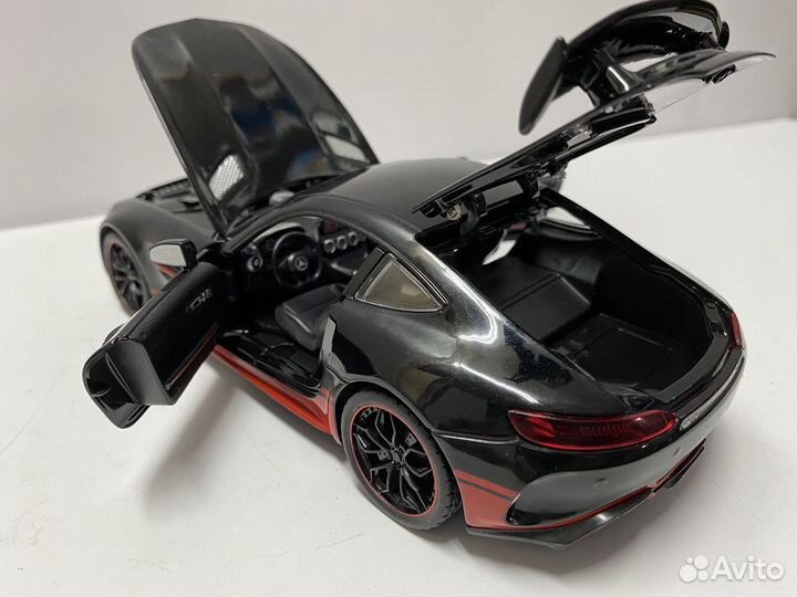 Металлическая машина мерседес 21 см свет,звук