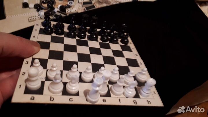 Мини шахматы+шашки+домино 3 в 1 на магните