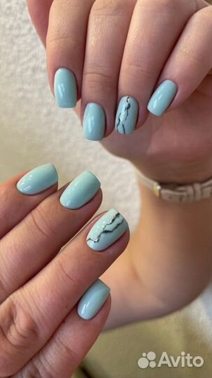 Покрытие гель, шеллак, укрепление, педикюр