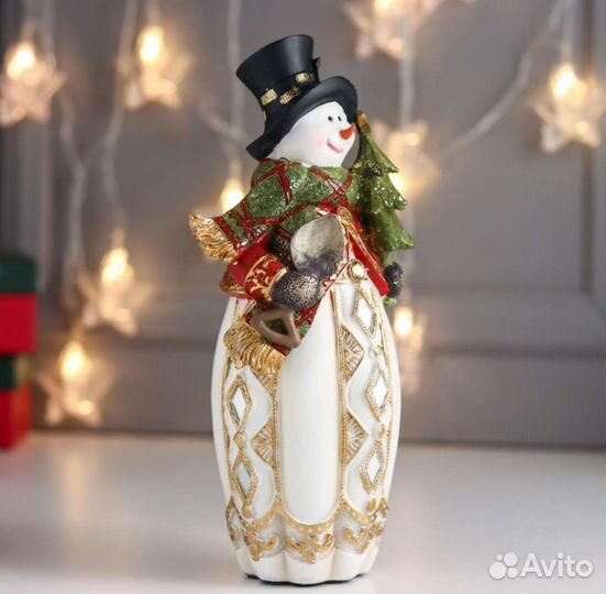 Снеговик новогодний фигурка Сималенд новая