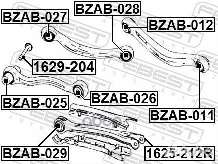 Сайлентблок рычага MB C(W204) /E(W212) 08-13 зад