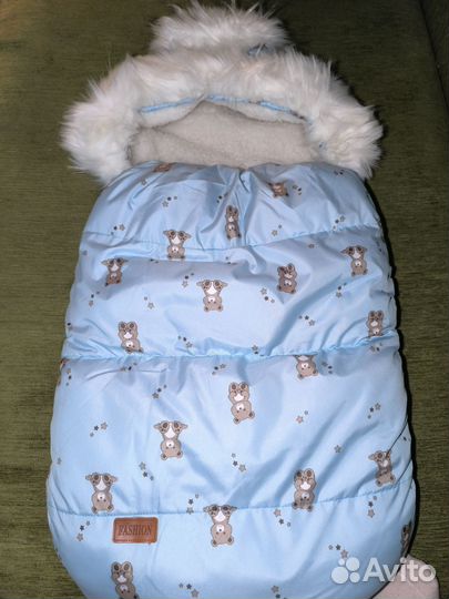 Зимний конверт на выписку