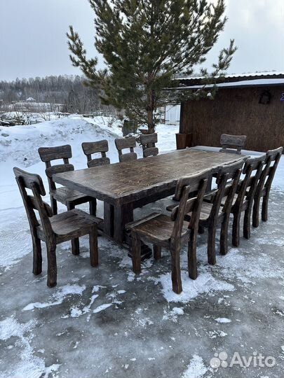 Стол деревянный в беседку.стол из массива