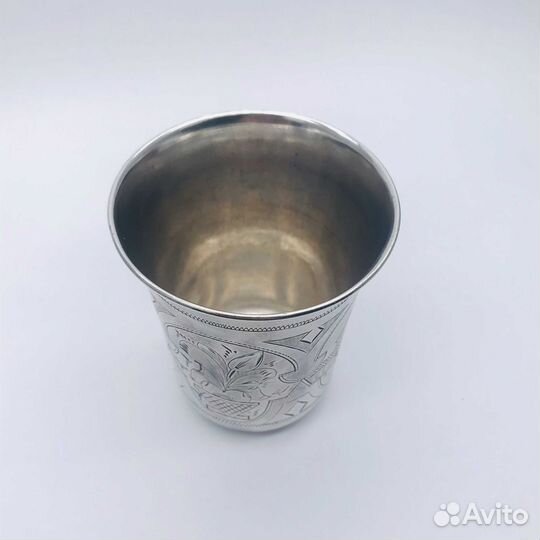 Старинный серебряный стакан, Царская Россия, 84 пр